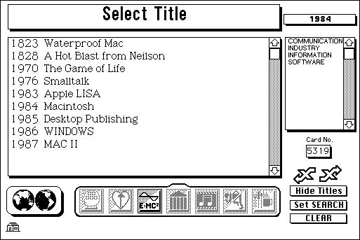 Fig. 5: Search results, Time Table of History