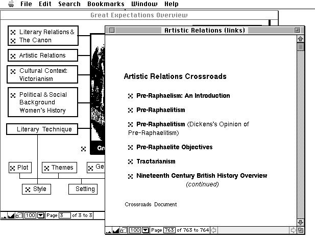 Screenshot of one-to-many links