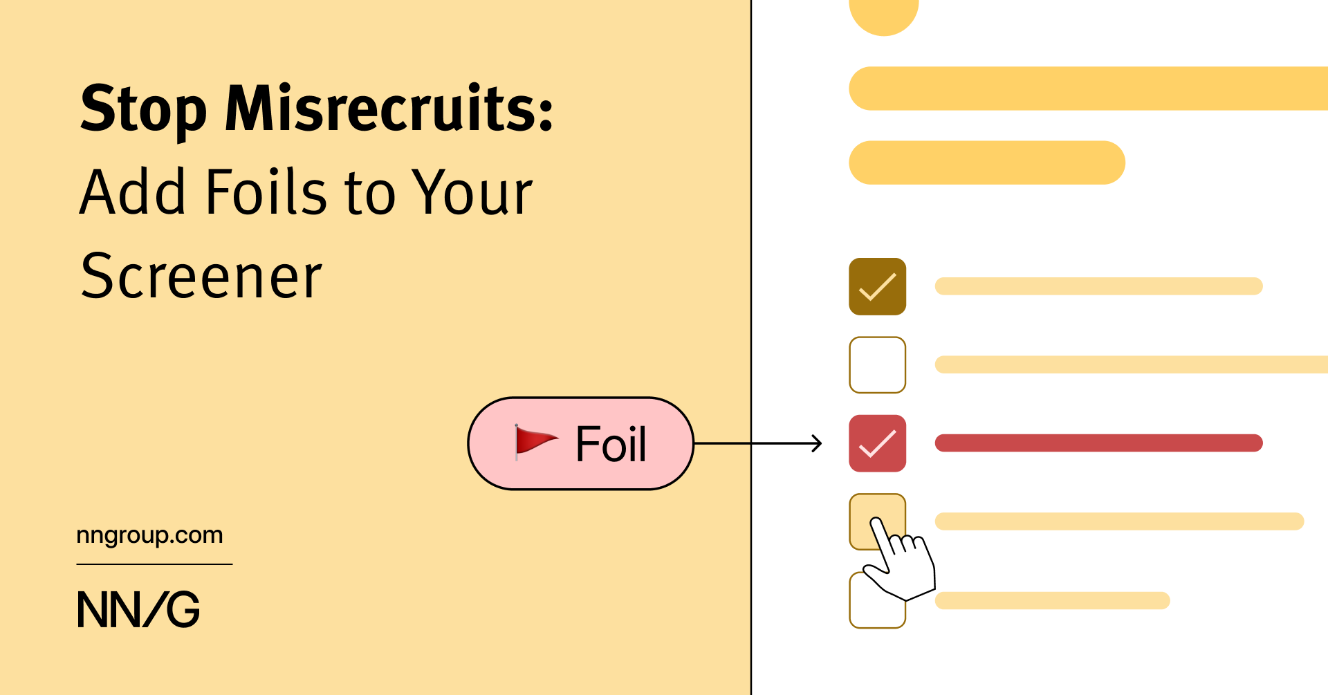 Stop Misrecruits: Add Foils to Your Screener