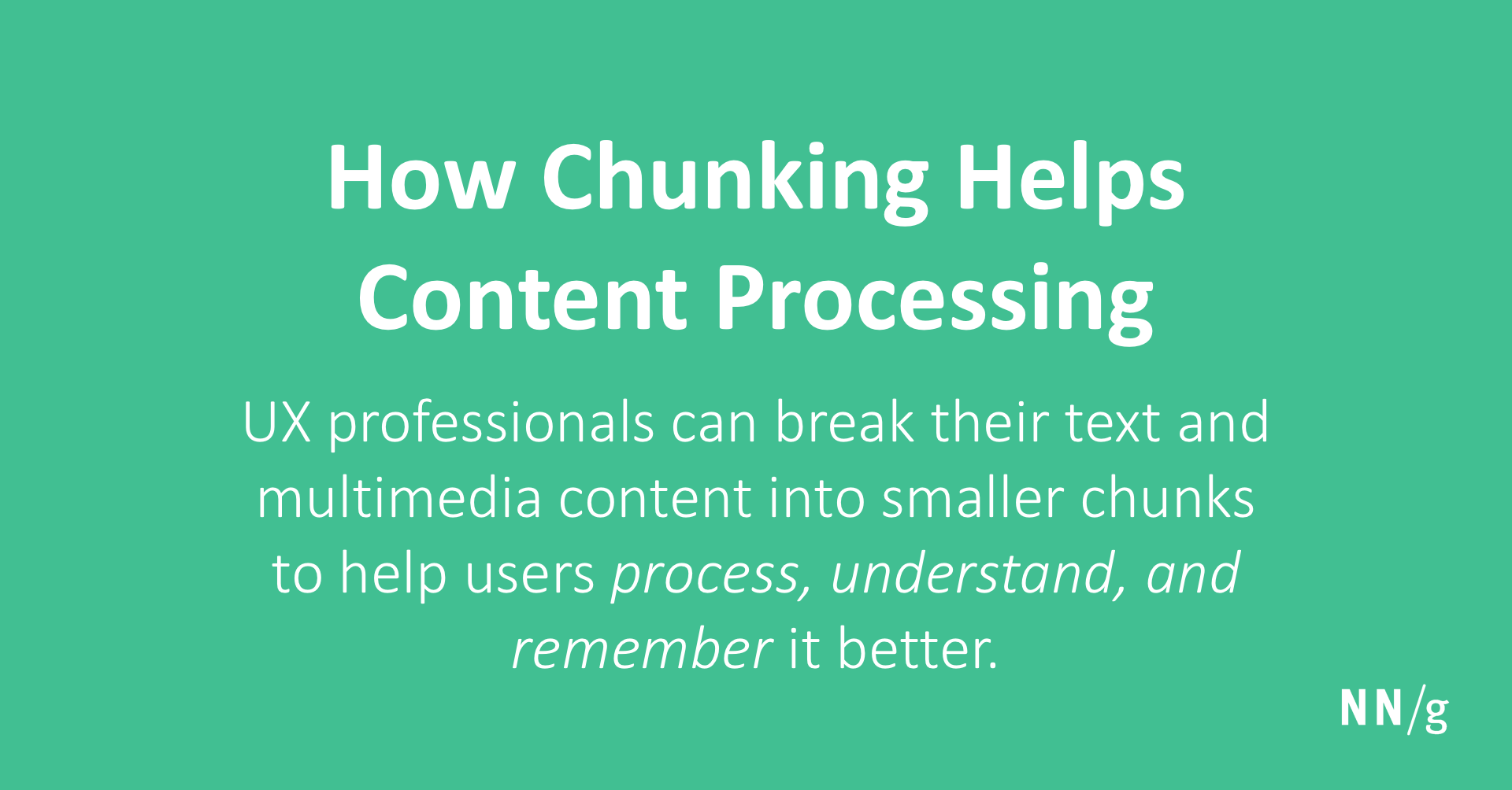 chunking method reading