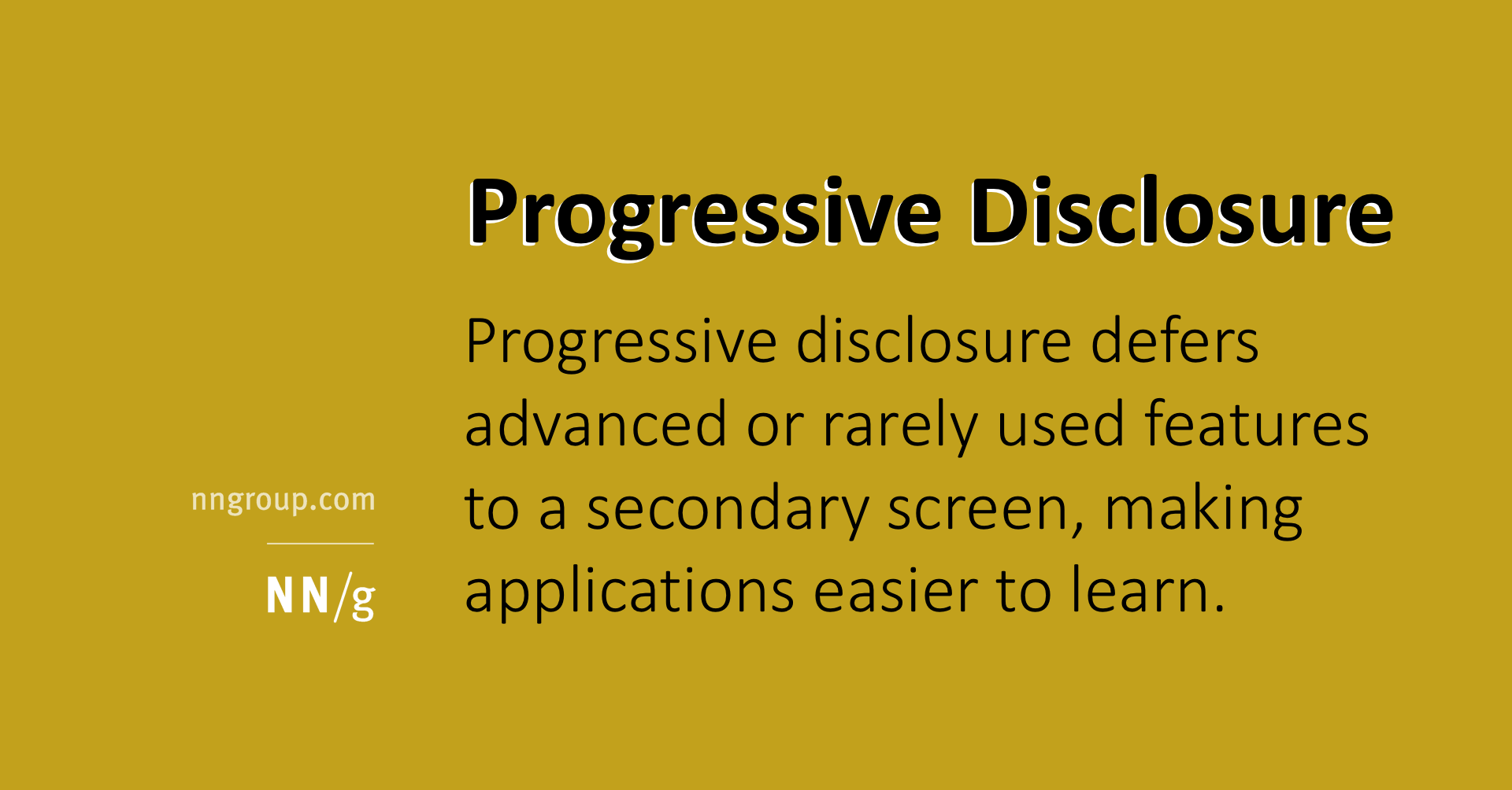 Progressive Disclosure