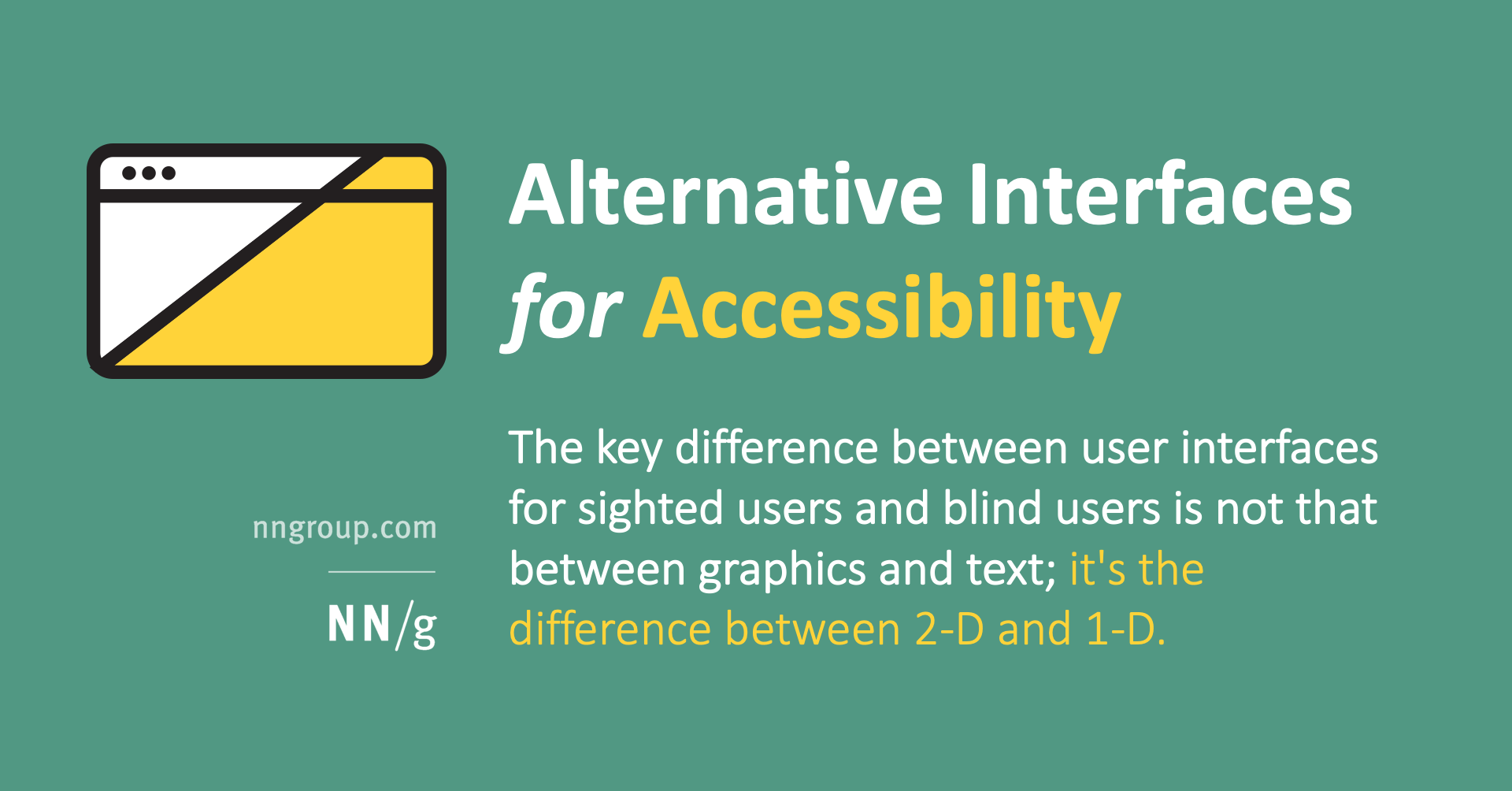 Alternative Interfaces for Accessibility