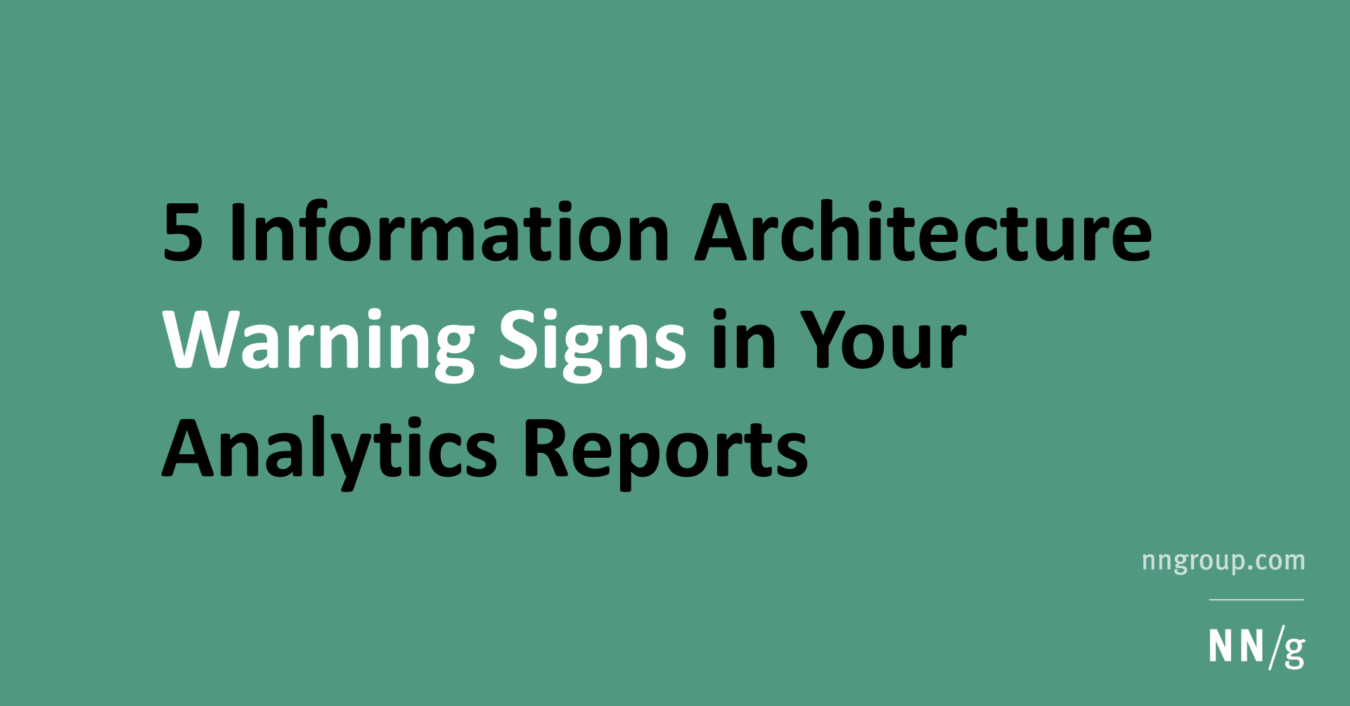 Even With Warning Signs These Traffic >> 5 Information Architecture Warning Signs In Your Analytics Reports Even With Warning Signs These Traffic >> 5 Information Architecture Warning Signs In Your Analytics Reports