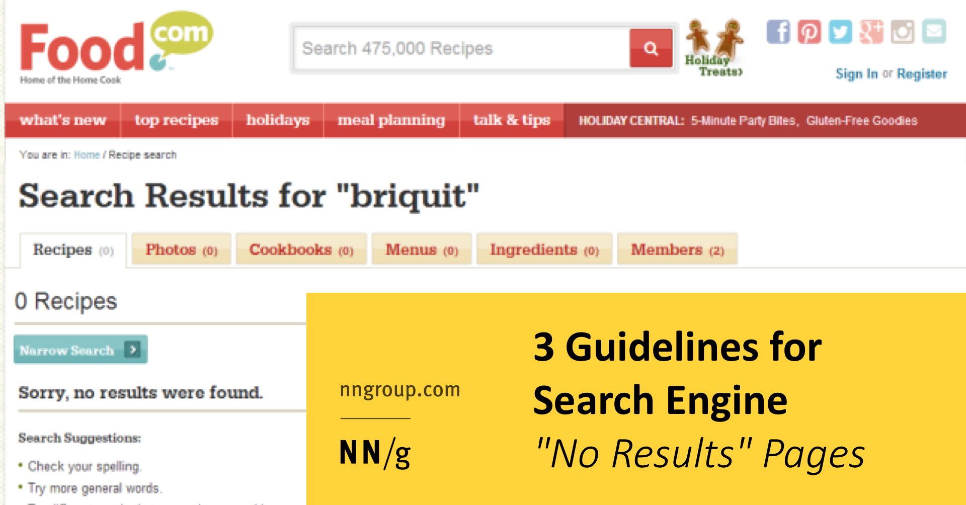 3 Guidelines For Search Engine No Results Pages