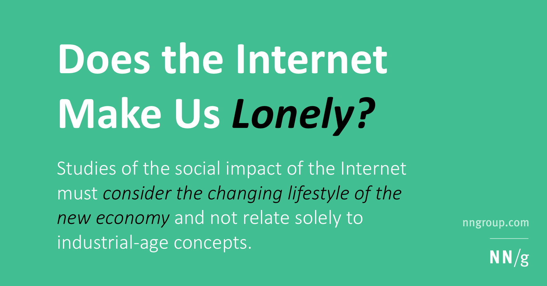 social media does not make us lonely