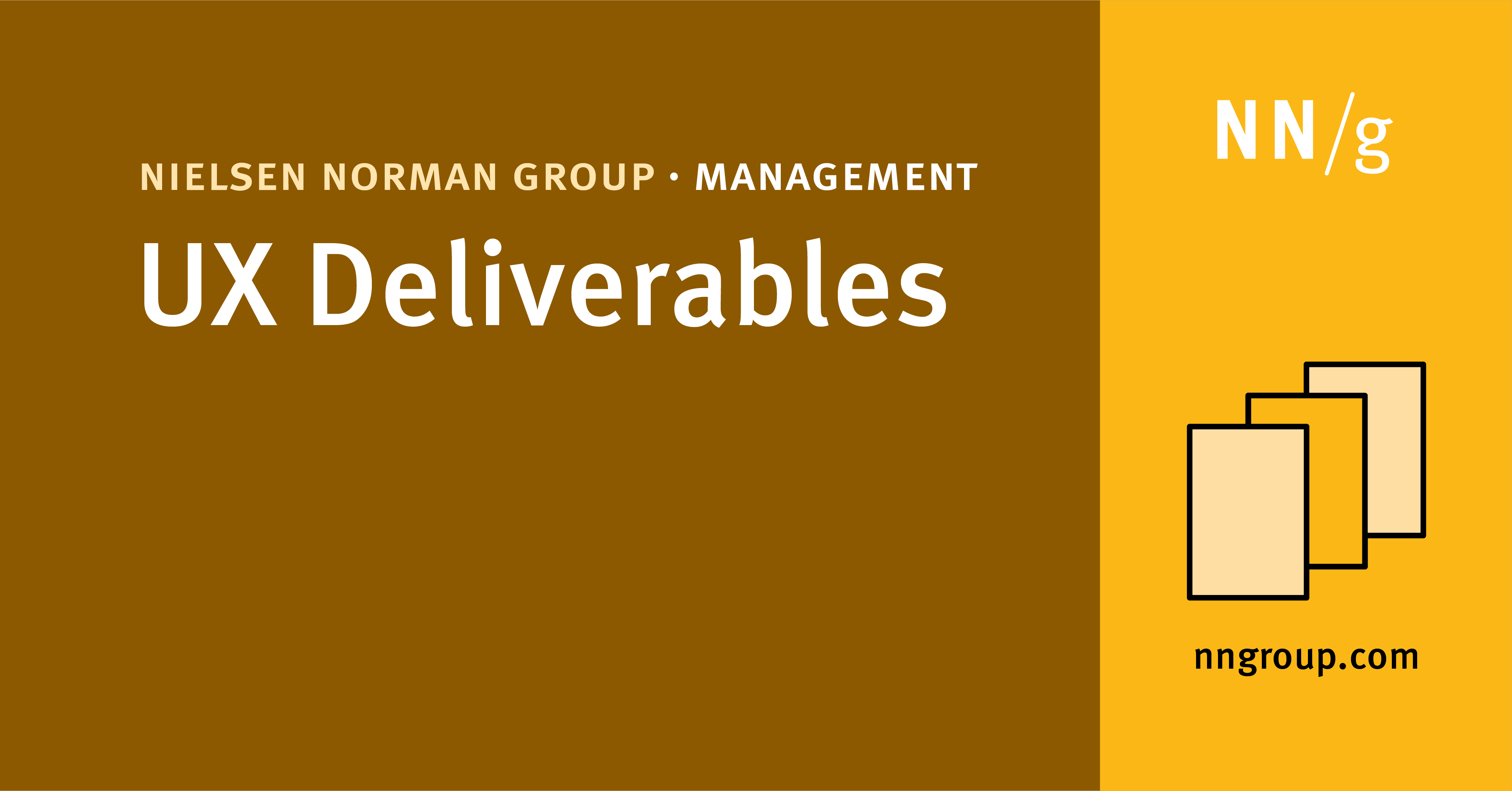 UX Deliverables | Full-Day Training Course by Nielsen Norman Group