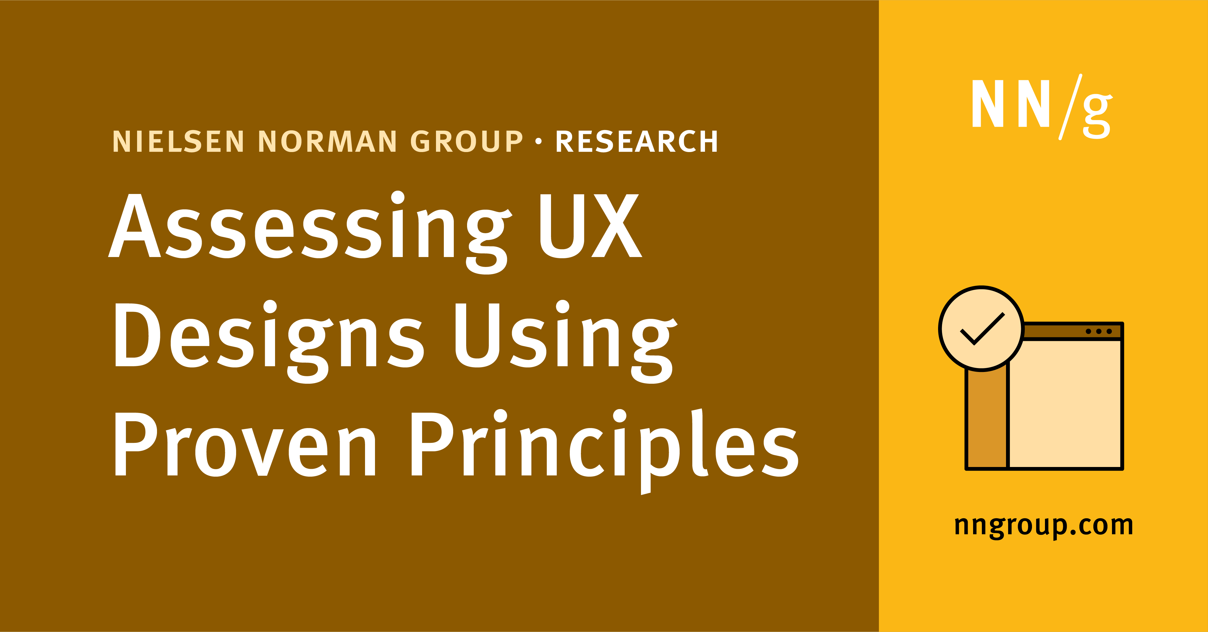 Assessing UX Designs Using Proven Principles (full-day course at the UX  Conference)