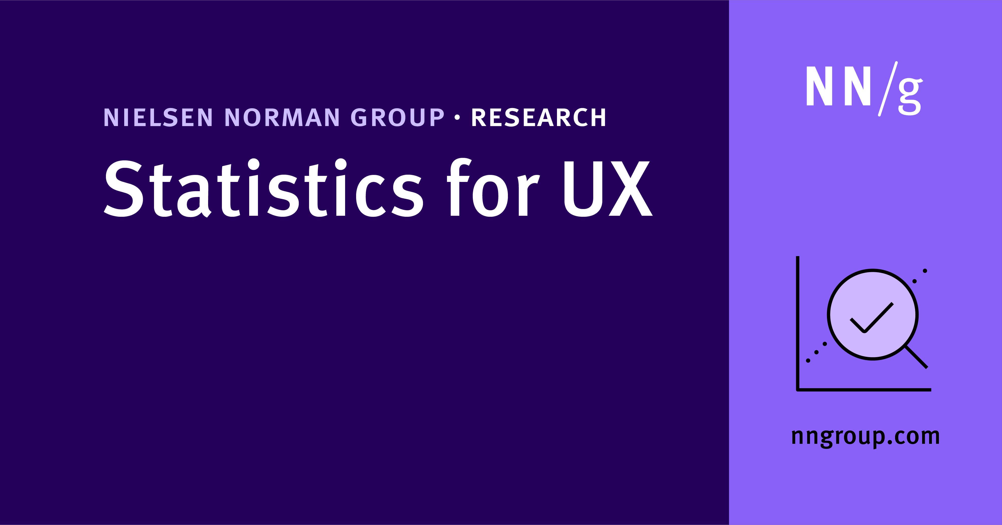 Statistics for UX | NN/g Training Course - NN/G