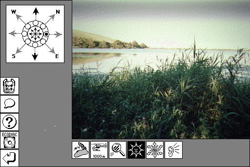 Screenshot from Ecodisk, showing the lake in summer
