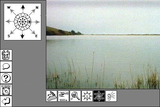 Screenshot from Ecodisk, showing the lake in winter