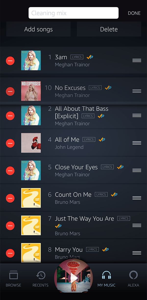 amazon music create playlist