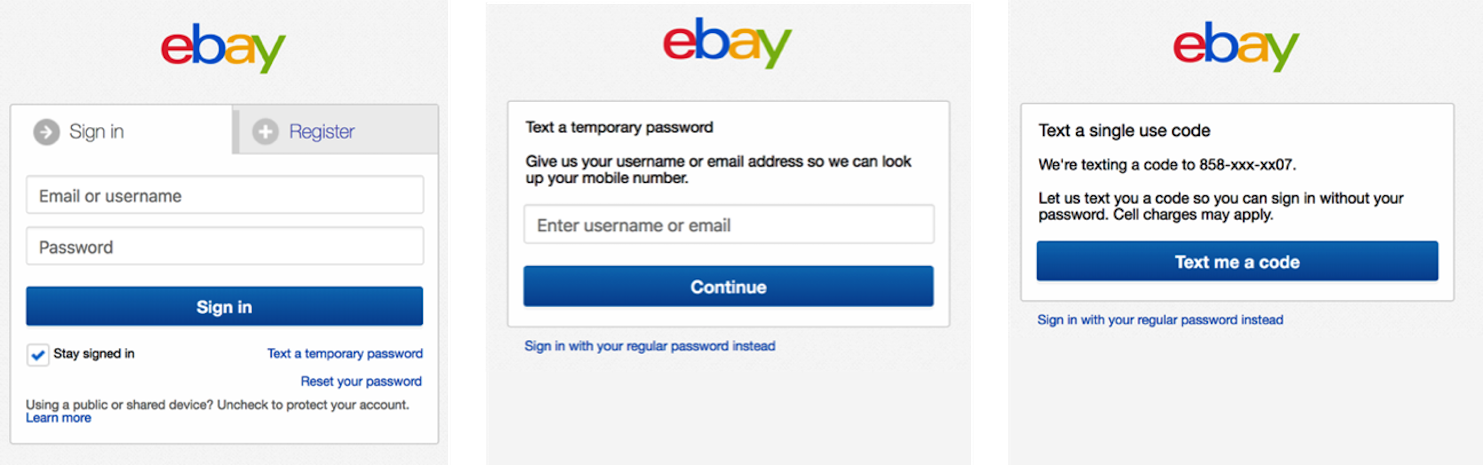 Ebay login