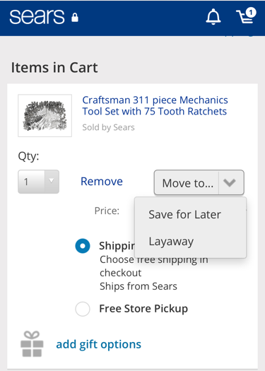 Saved Carts