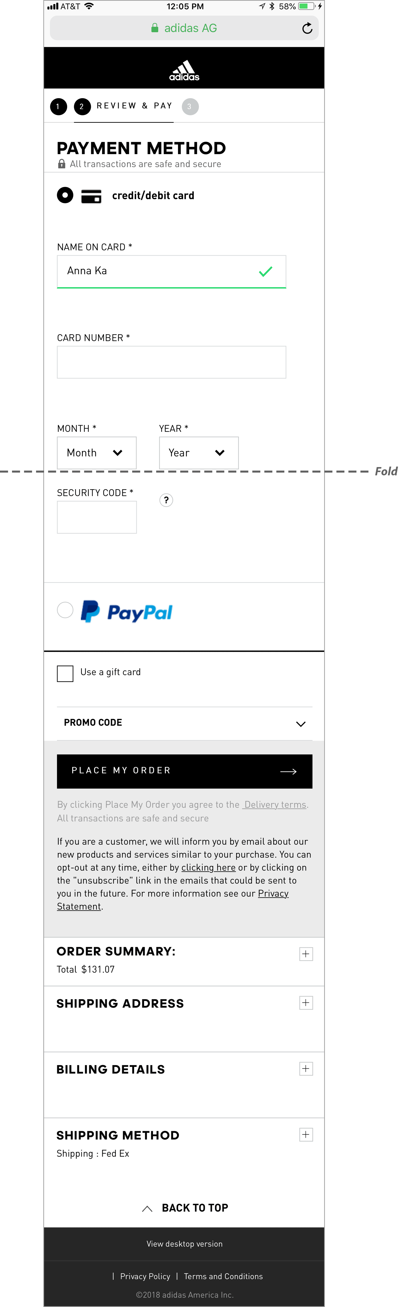 Payment-first checkout experience — a UX exploration