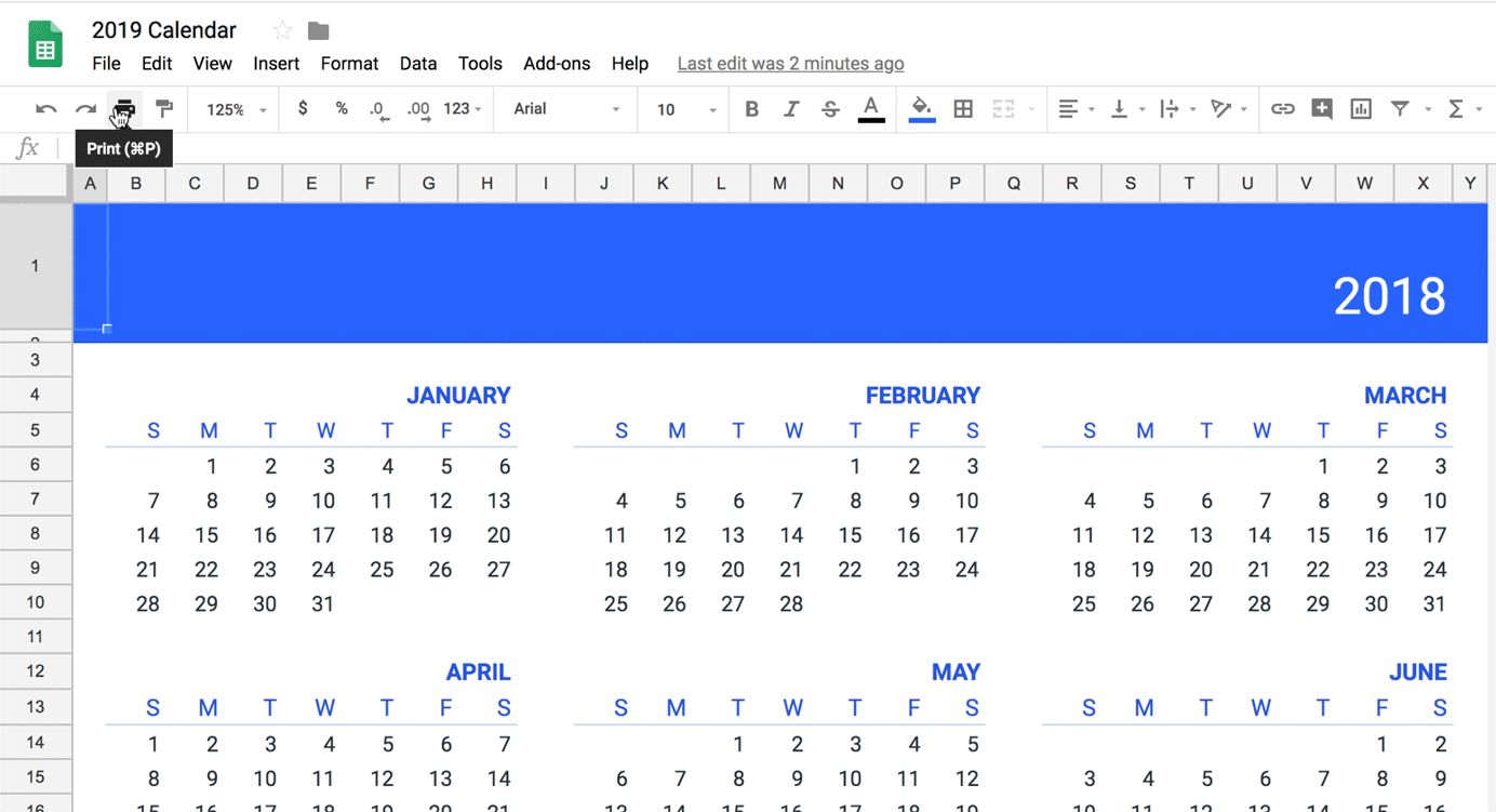 Google Sheets uses the same familiar keyboard shortcuts 