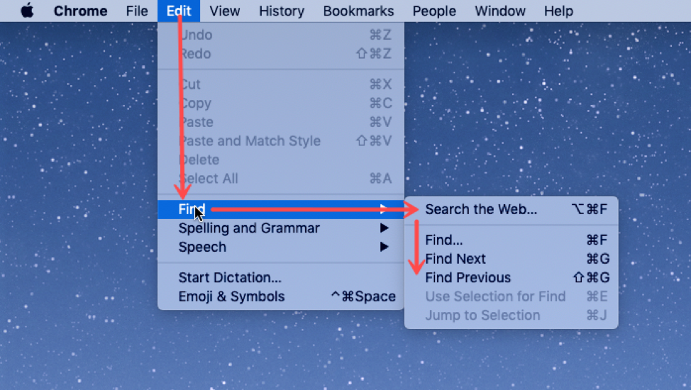 macOS hierarchical menu showing a path steering task with 90-degree turns