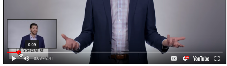 YouTube's video scrubber playback control