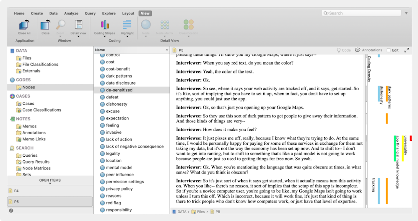 how to have nvivo 12 print with the coded stripes