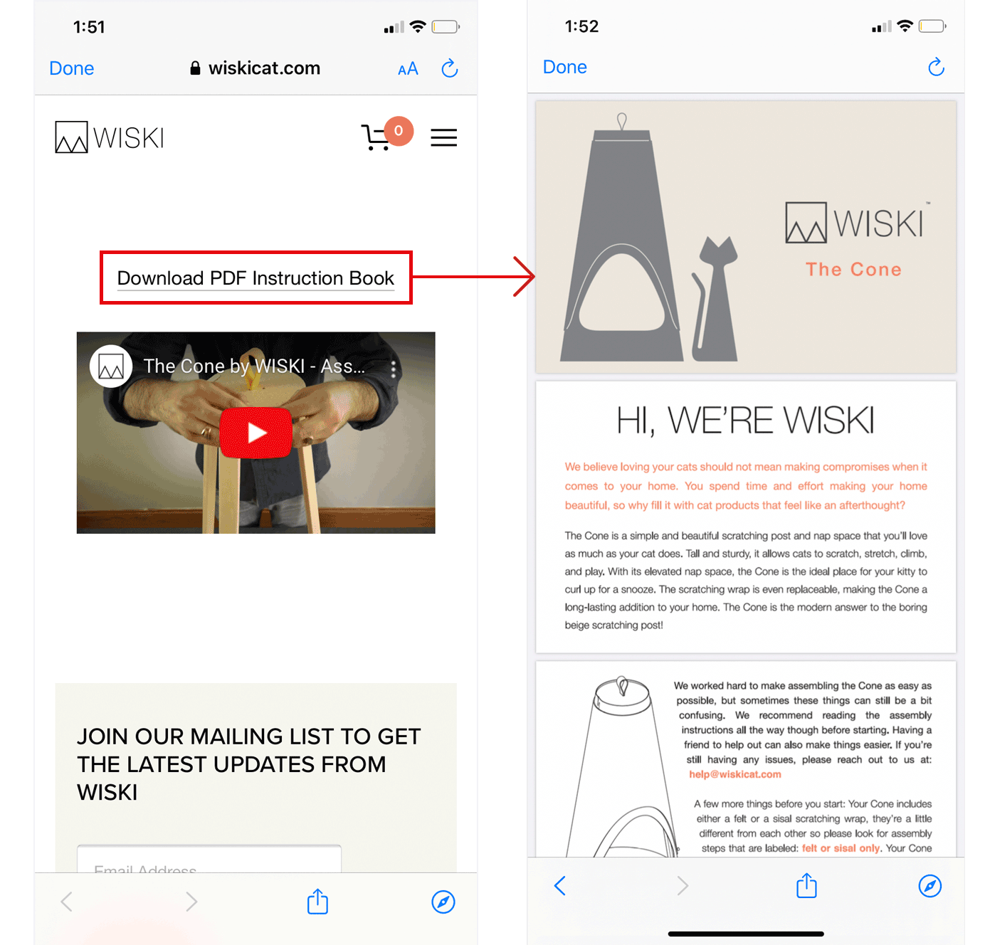 Wiski Cat's PDF is nicely formatted for mobile viewing.