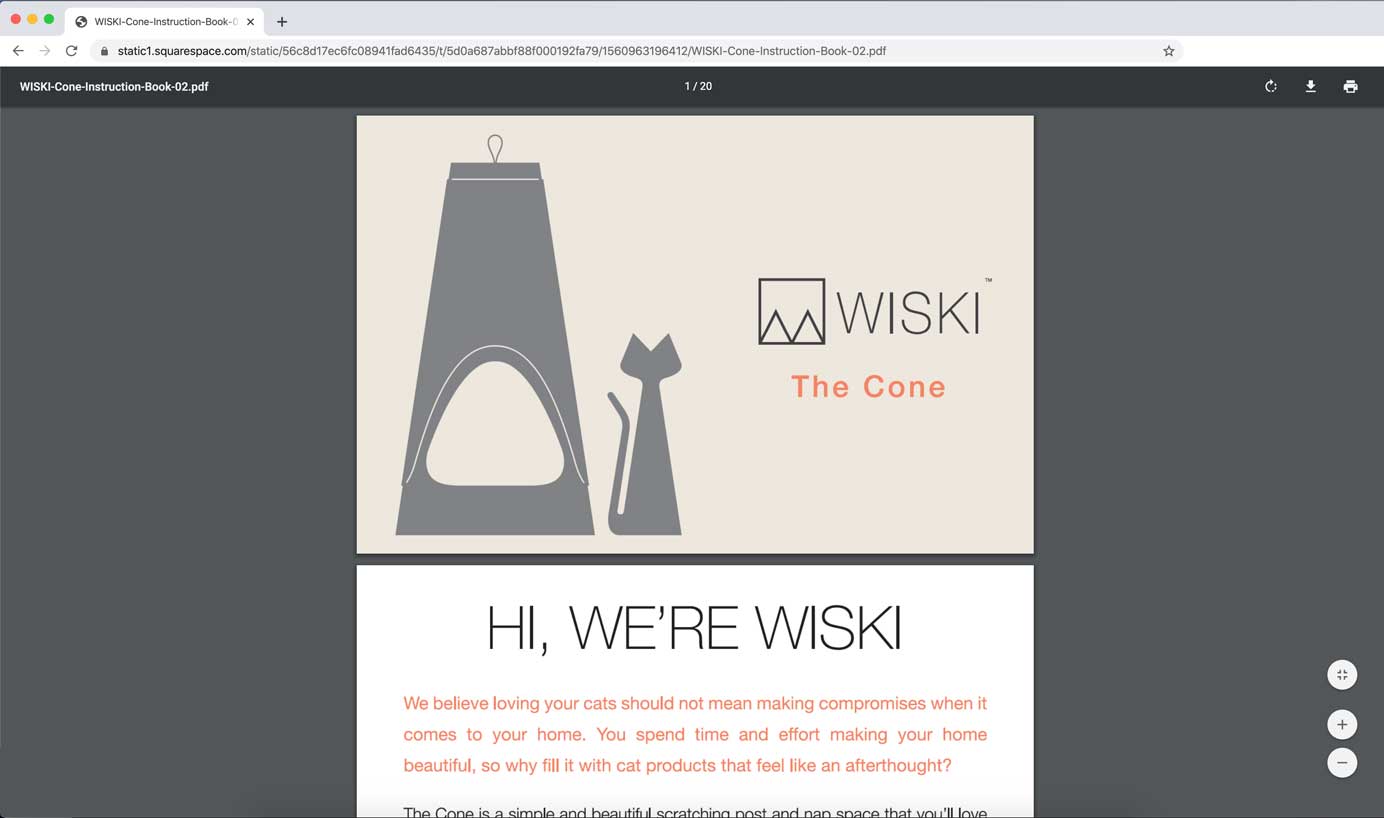 Wiski Cat's PDF is formatted nicely for print or browser-viewing.