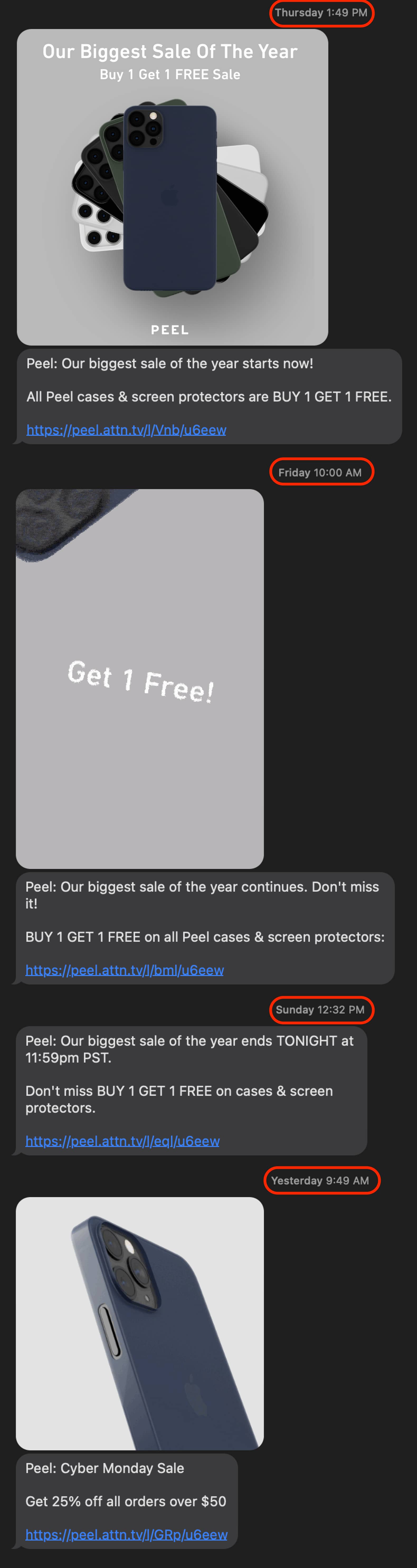 4 promotional texts from Peel