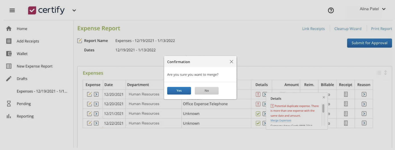 step 3 - confirm merge