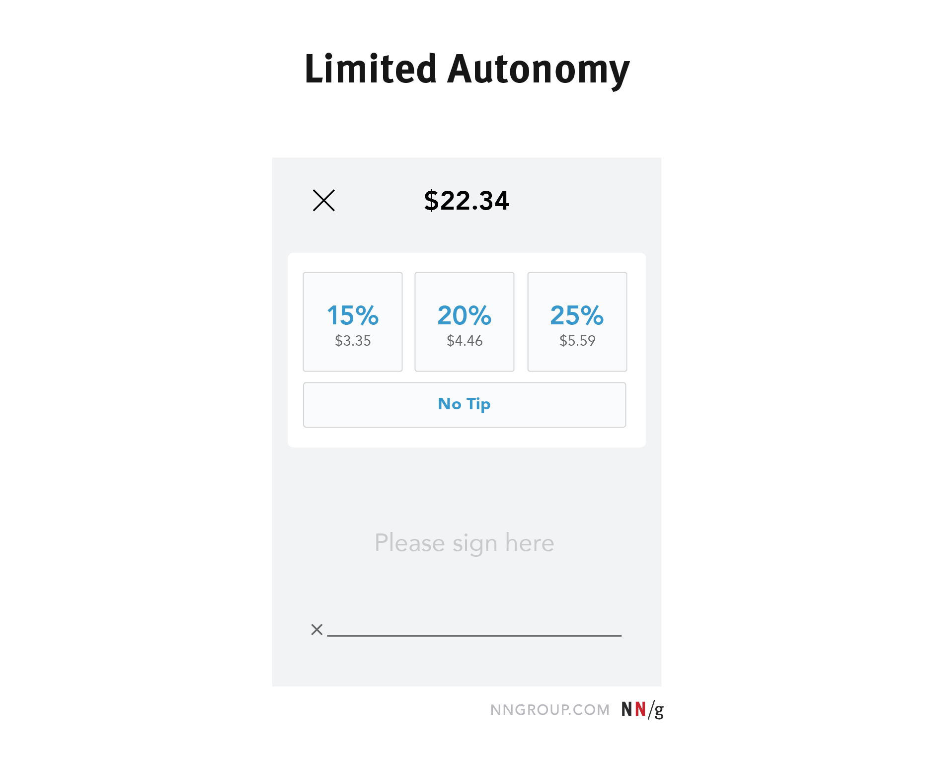 Tipping interface with suggested tip amounts