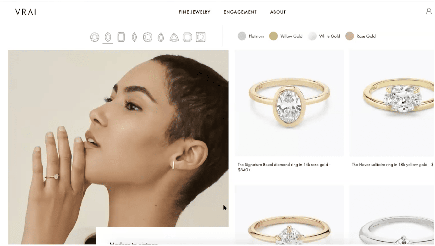 vrai diamonds diverse models