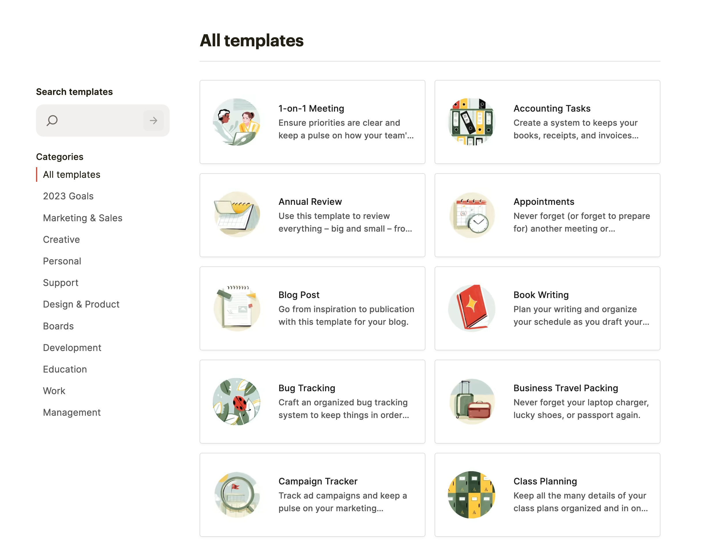 Captura de pantalla de Todoist que muestra varios íconos