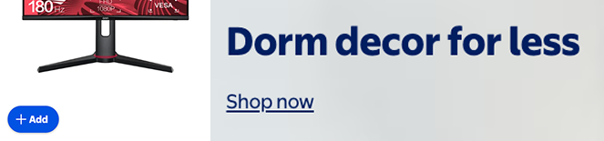 El botón dice: Agregar +. y un enlace etiquetado: Compre ahora.