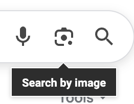 Icono de la cámara con texto