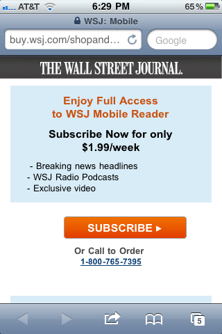 iPad Wall Street Journal App Revives Paper