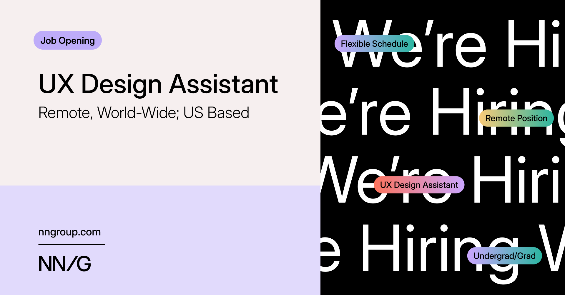 Job Opening: UX Design Assistant (Remote, World-Wide; US Based)