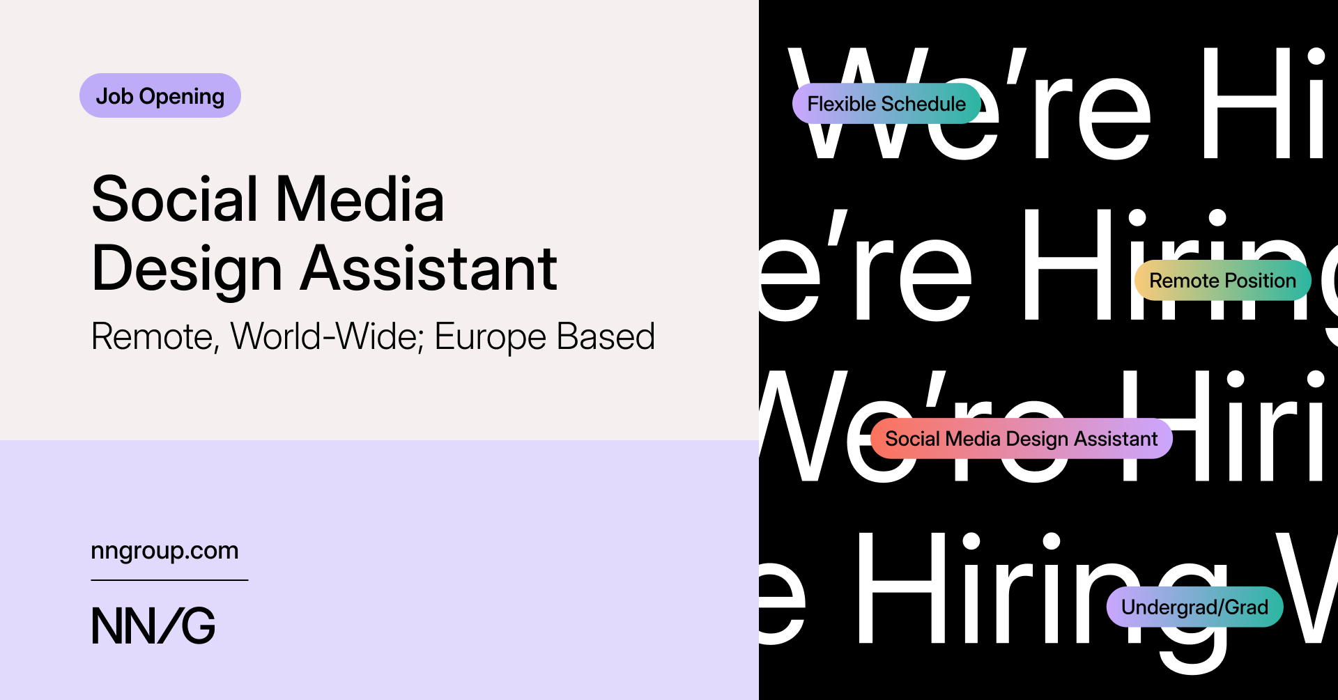 Job Opening: Social Media Design Assistant (Remote, World-Wide; Europe Based)