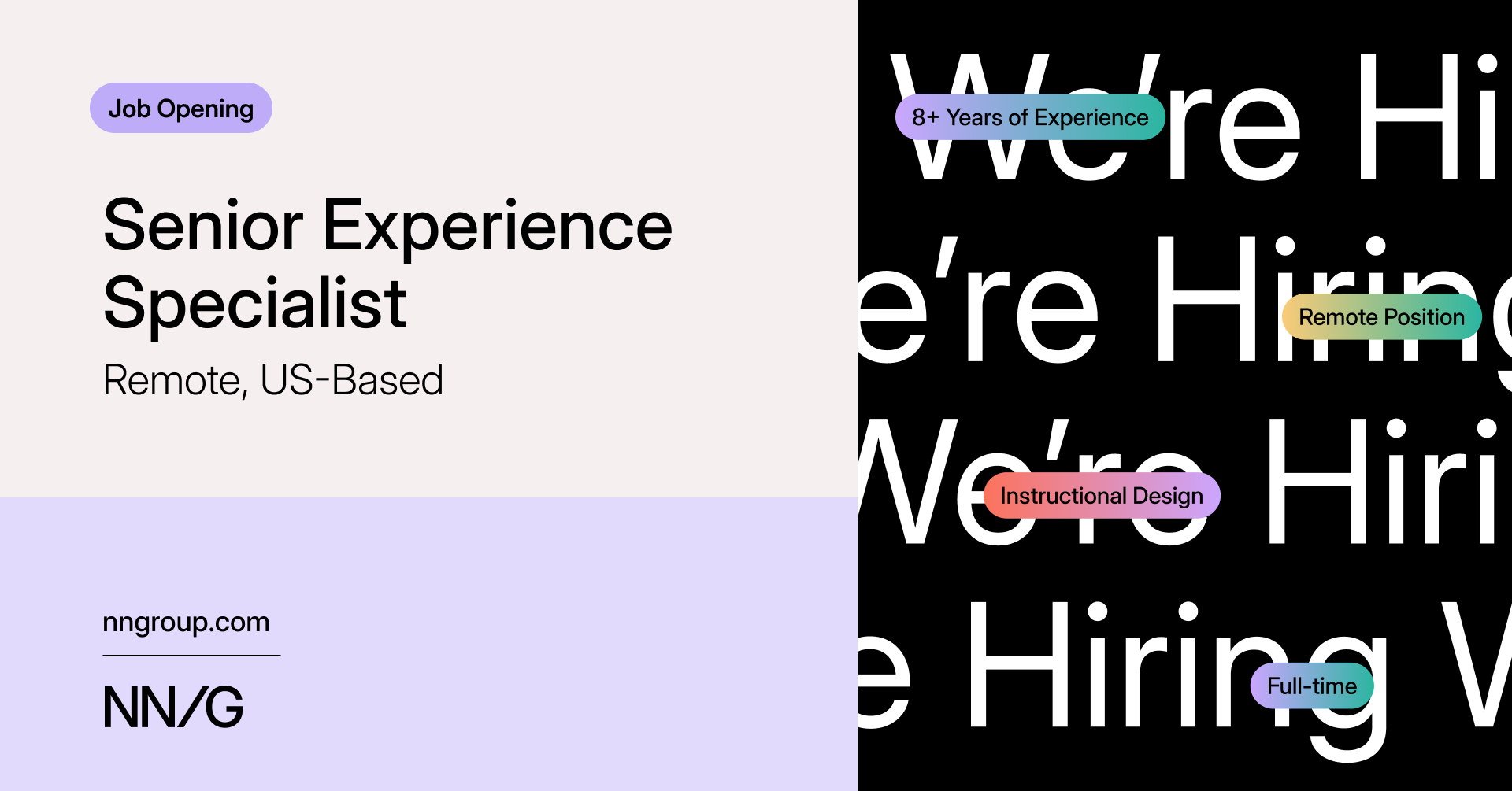 Job Opening: Sr Experience Specialist (Remote, US Based)