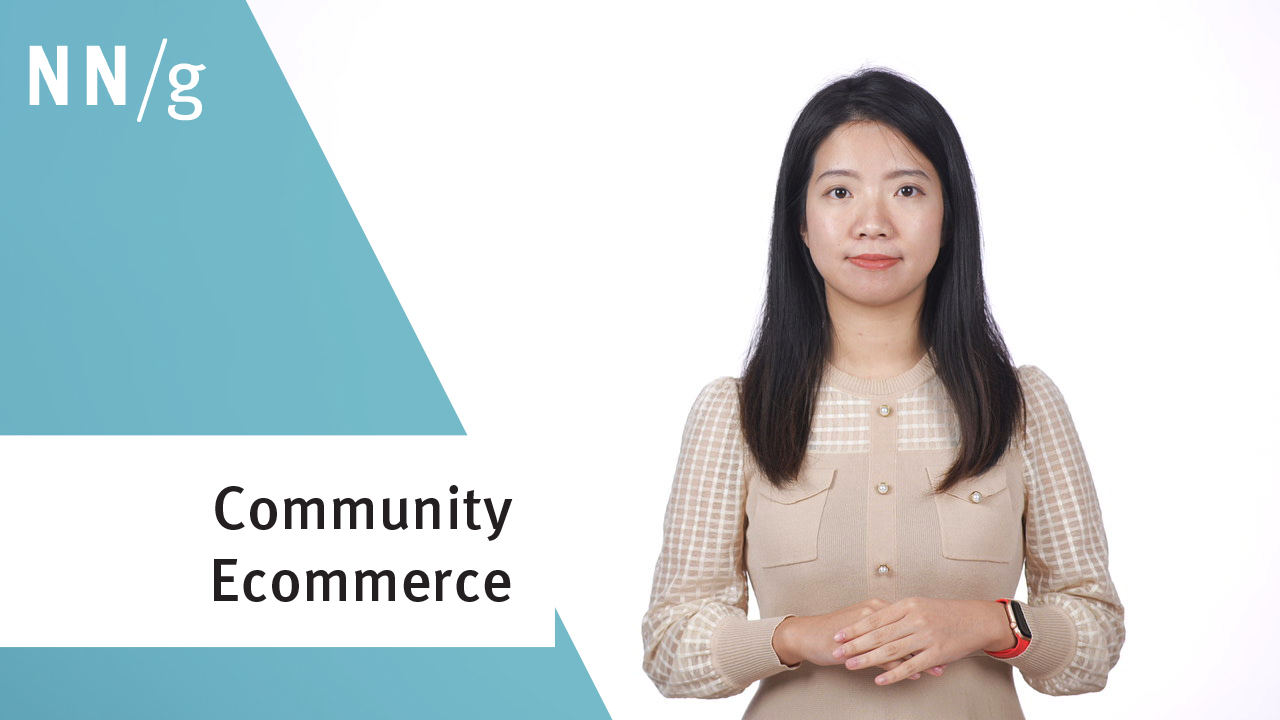 Community Ecommerce (Video) - NN/G