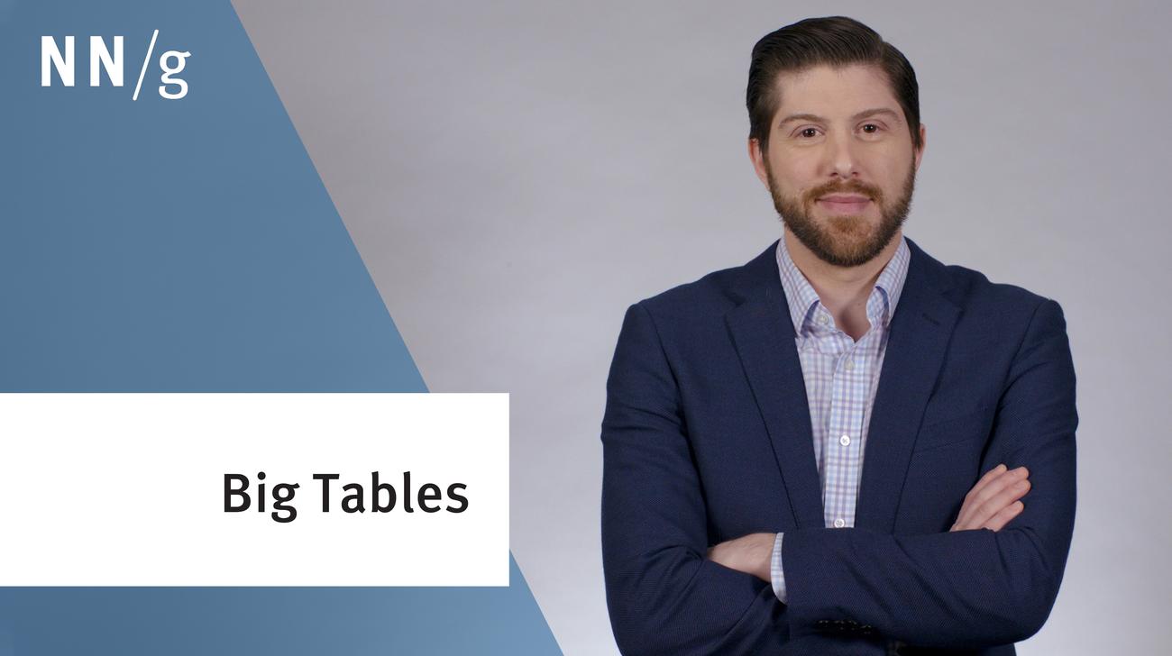 Designing Tables for Desktop Apps with Lots of Data