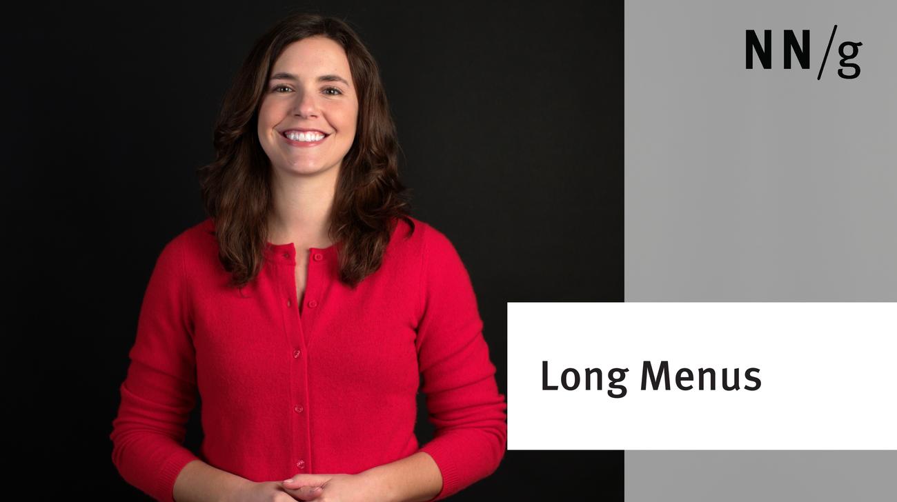 Hick's Law: Designing Long Menu Lists