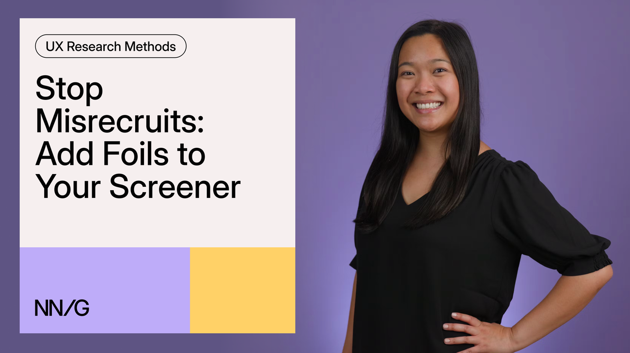 Stop Misrecruits: Add Foils to Your Screener