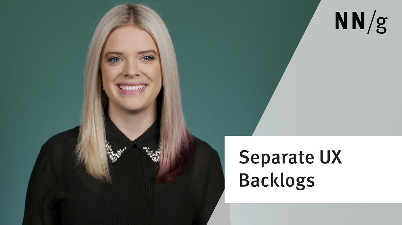 Separate UX Backlogs in Agile