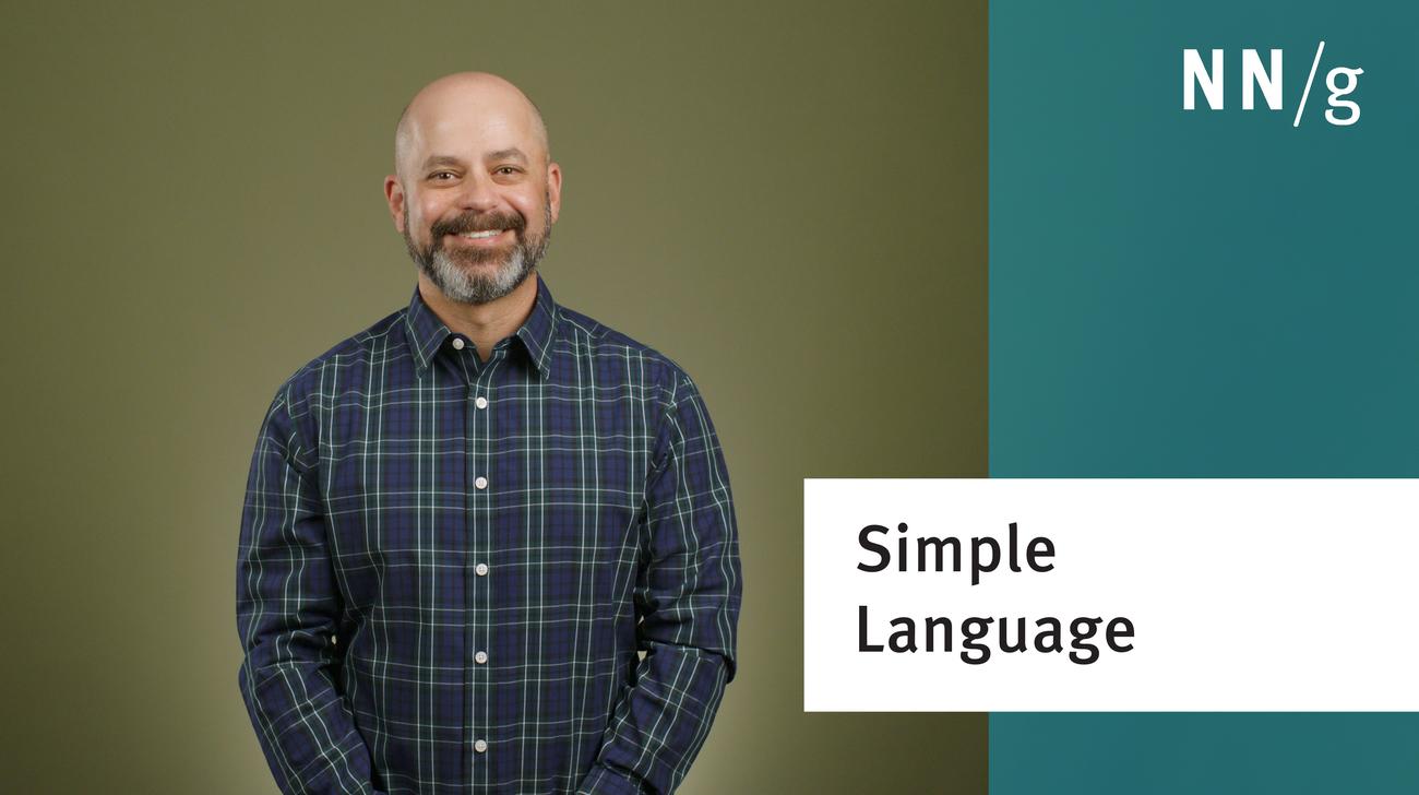 Simple, Clear Language Improves UX